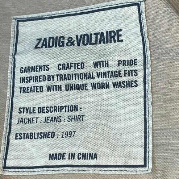 ZADIG & VOLTAIRE CAMO CAMOUGLAGE STUDDED CROPPED ARMY MILITAYRY JACKET -EUC - XS - Picture 13 of 16